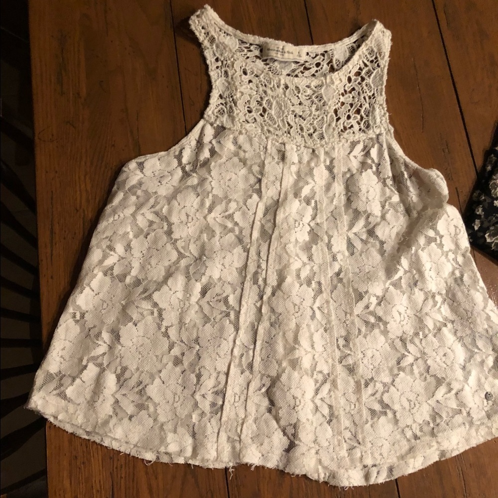 White Lace Tank Top